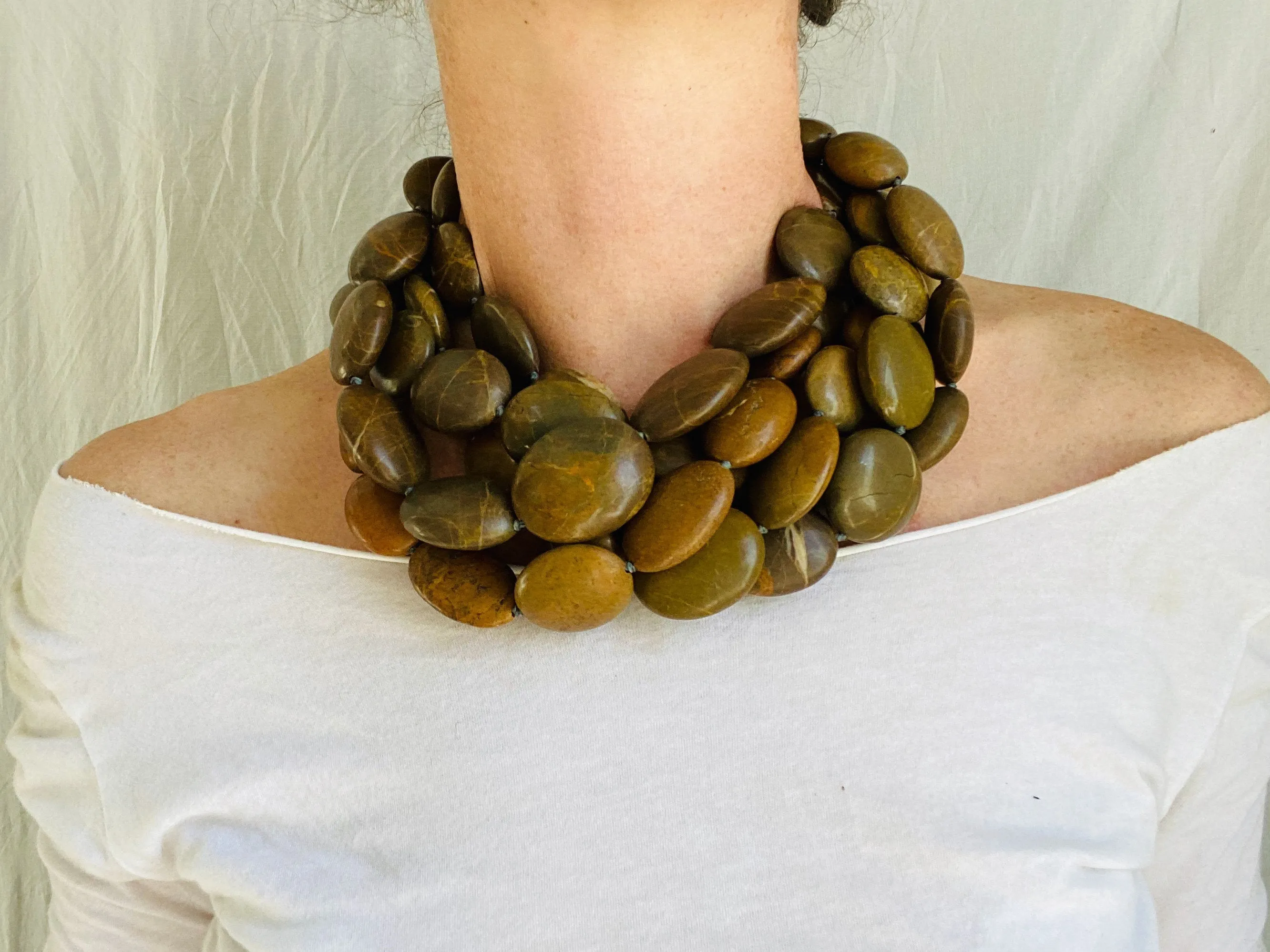 Jasper Multistrand Necklace.