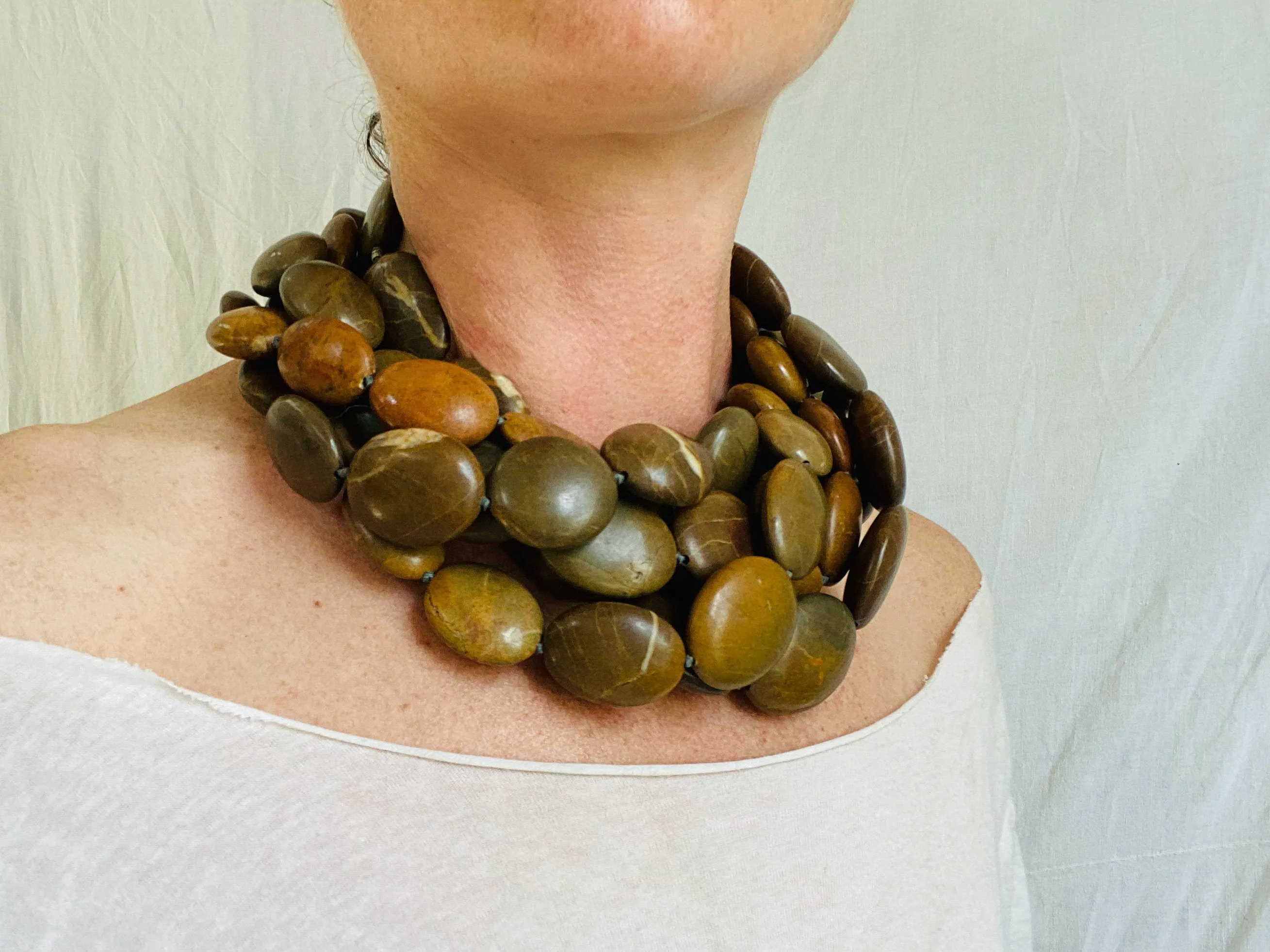 Jasper Multistrand Necklace.