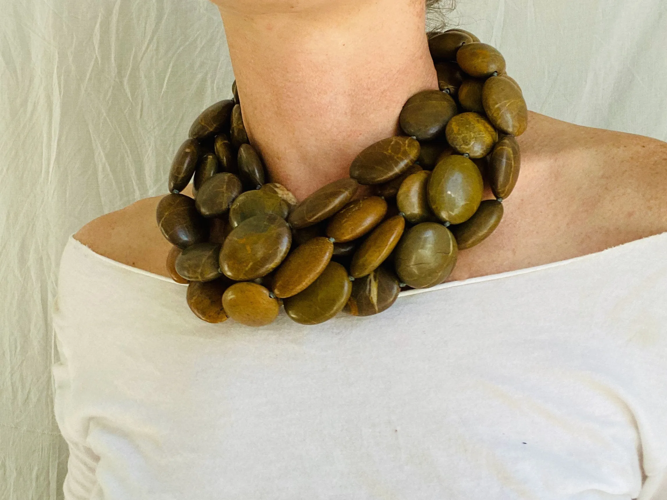 Jasper Multistrand Necklace.