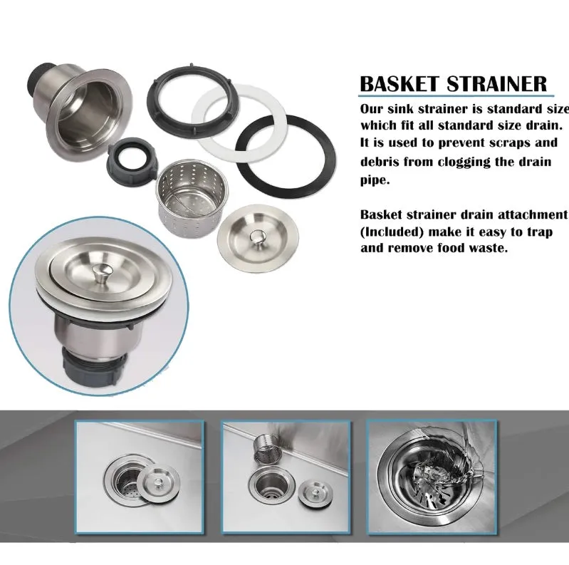 KODAEN  - UN1515P/ 33" MISSION UNDERMOUNT KITCHEN SINK-DOUBLE BOWLS