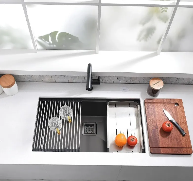 KODAEN  - UNS3000P/ 32" Workstation Dual Mount Single Bowl Kitchen Sink