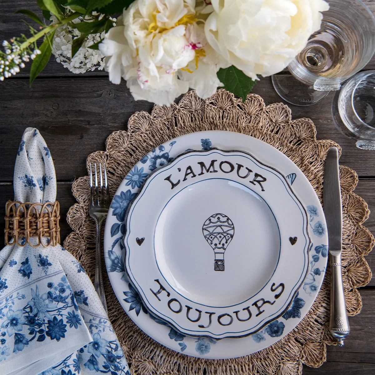 L'Amour Toujours Dessert/Salad Plate Assorted Set/4