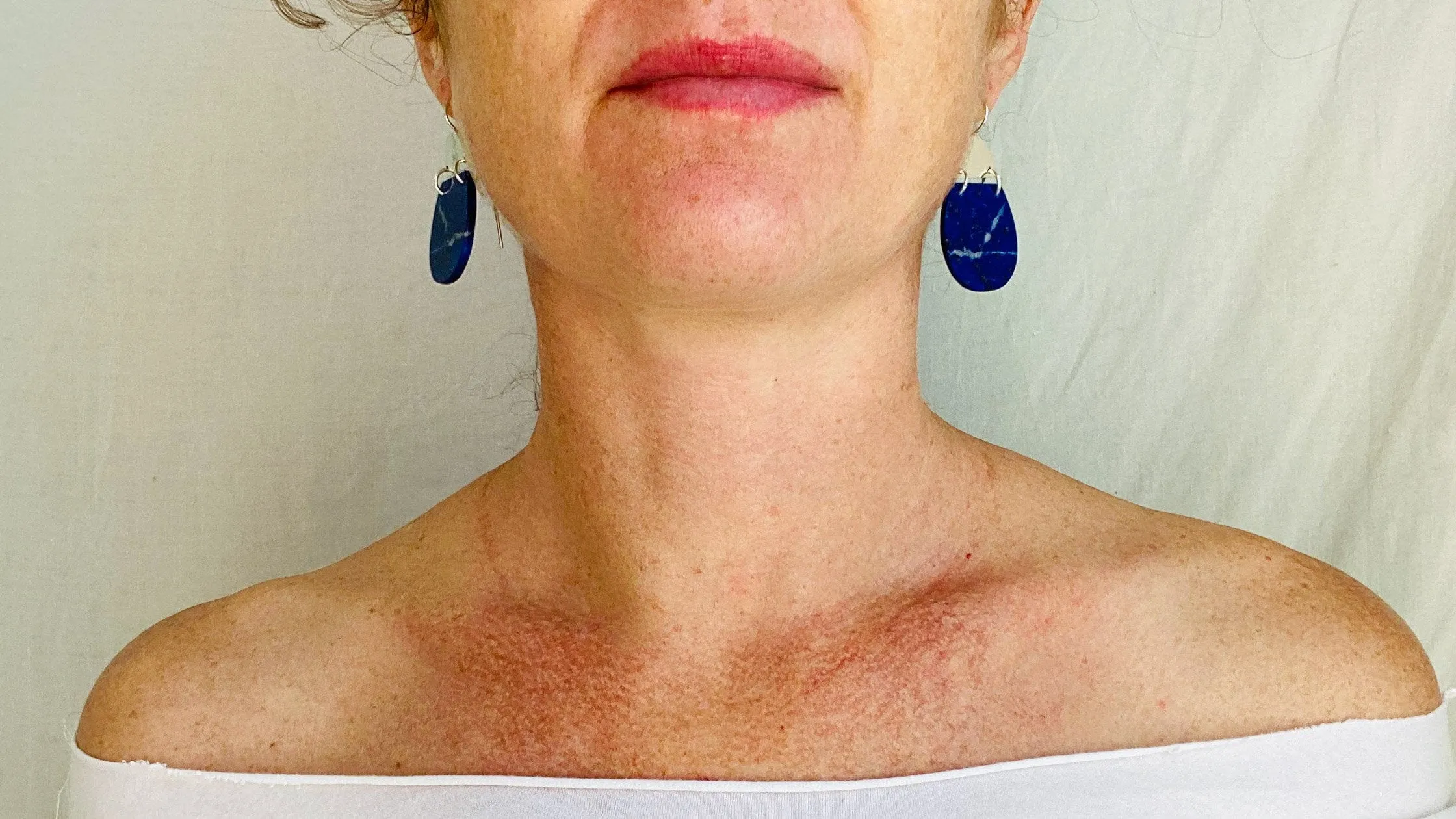 Lapis Lazuli & Sterling Silver Drop Earrings. 1204