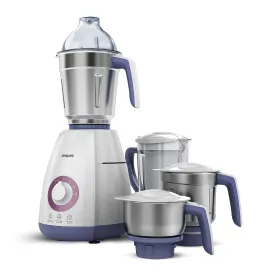 Philips Viva Collection HL7701/01 Mixer Grinder, 750 Watts, 4 Jars (Elegant Lavender and White)
