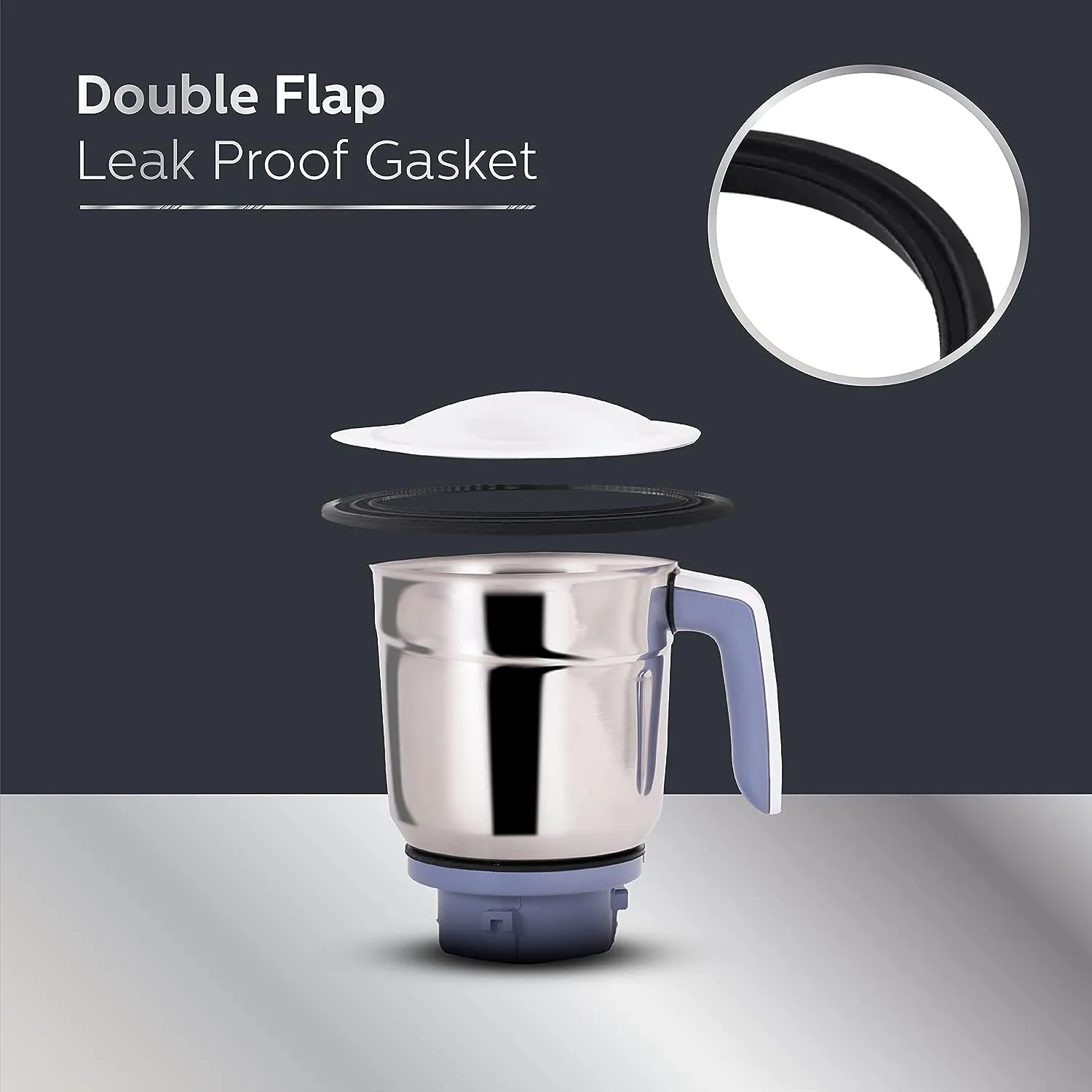 Philips Viva Collection HL7701/01 Mixer Grinder, 750 Watts, 4 Jars (Elegant Lavender and White)