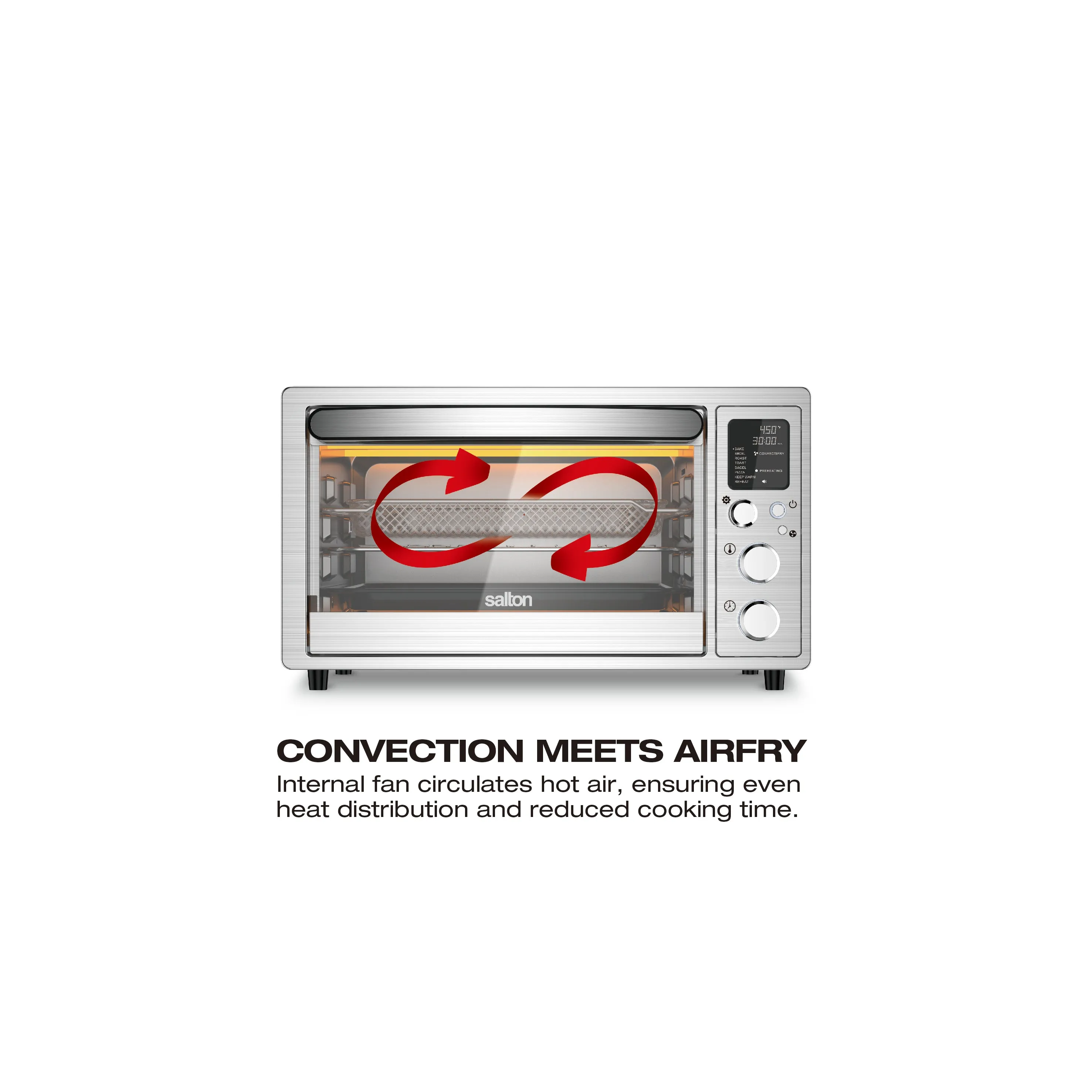 Salton ConvectiFry Digital Convection Toaster Oven with Air Fry - 23 L/ 24 QT