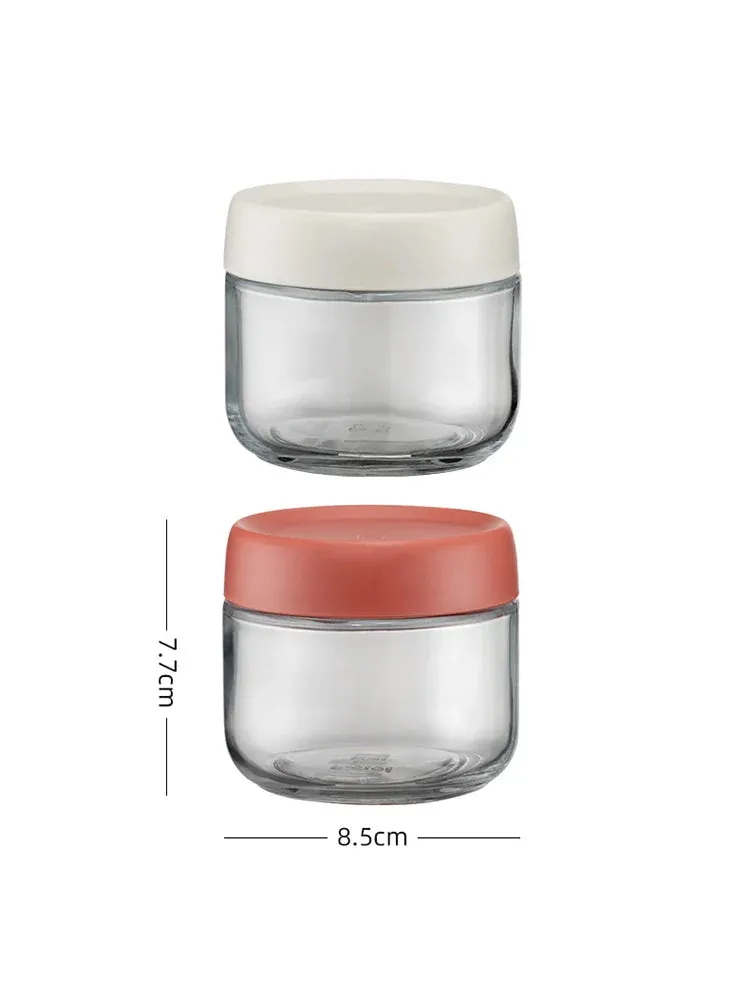 SINOTAO  -  280ml Glass Sealed Jar Candy Nuts Coffee Bean Powder Storage Jar Tea Box Kitchen Dry Goods Storage Bottle Table Top Jewelry Box