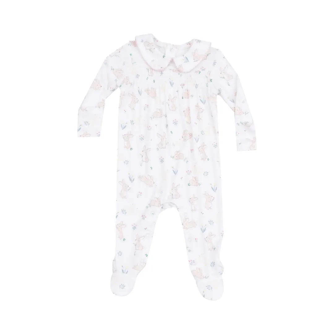 Smocked Peter Pan Footie - Bunny and Duck by Angel Dear