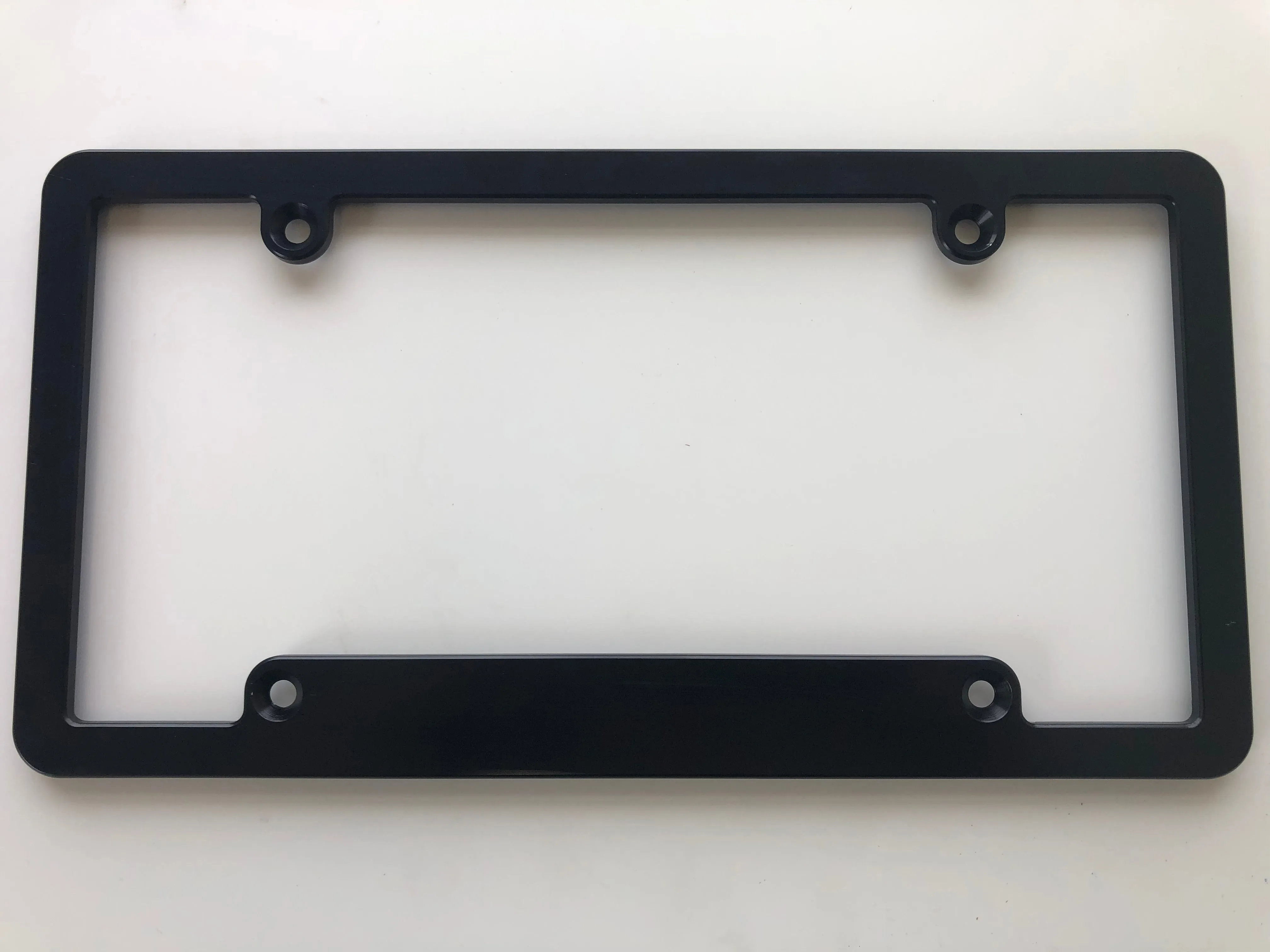 Standard SNP Black Aluminum License Plate Frame