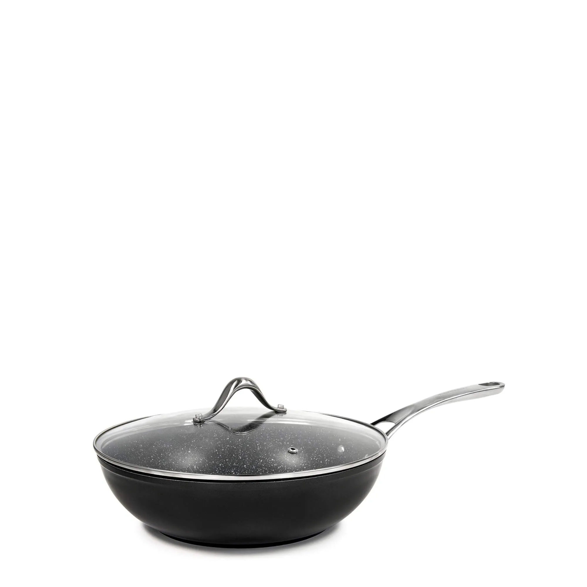 Tan-ium Wok with Glass Lid 28cm