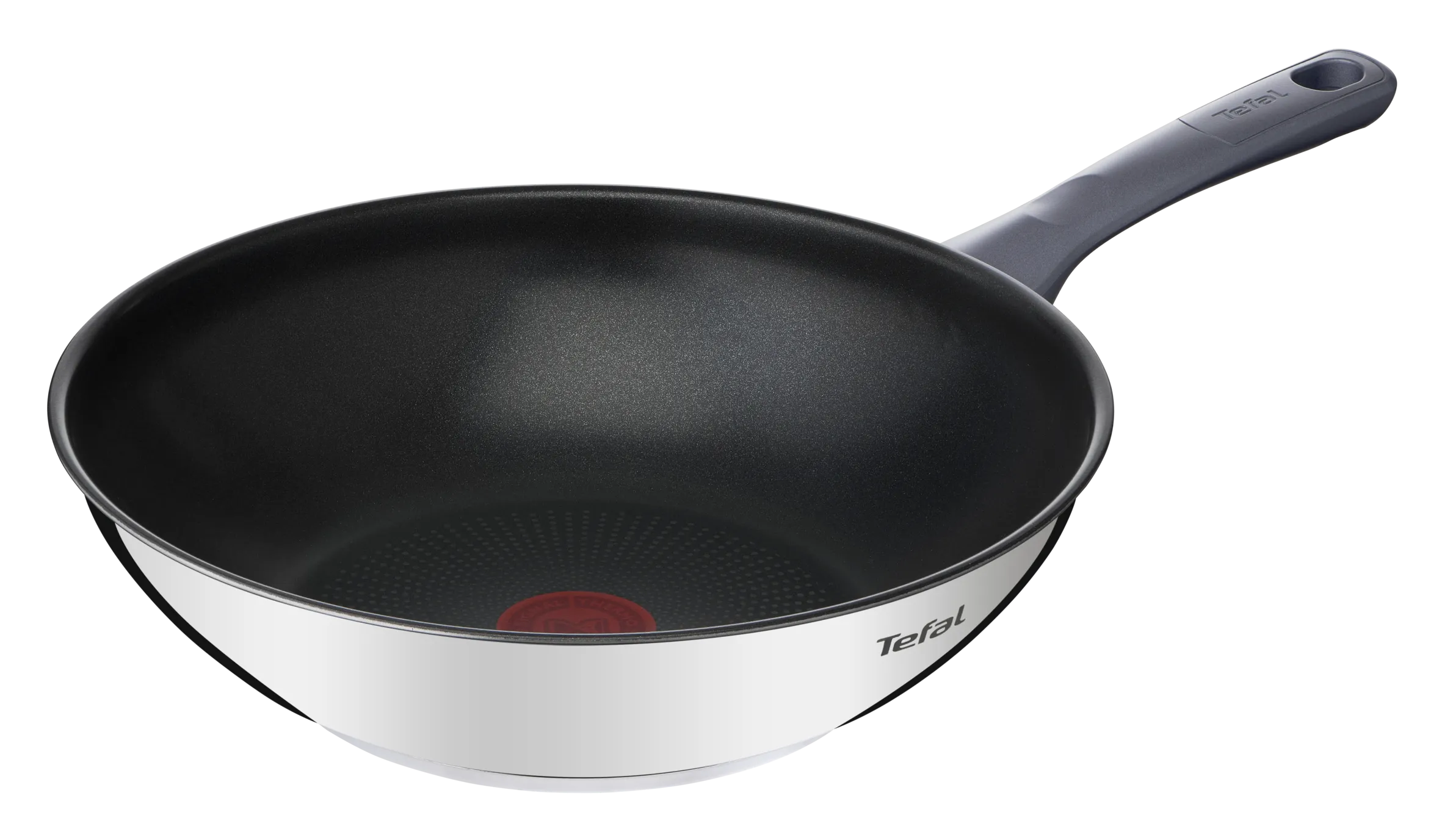 Tefal Daily Cook Stainless Steel Induction Wok 28cm   lid