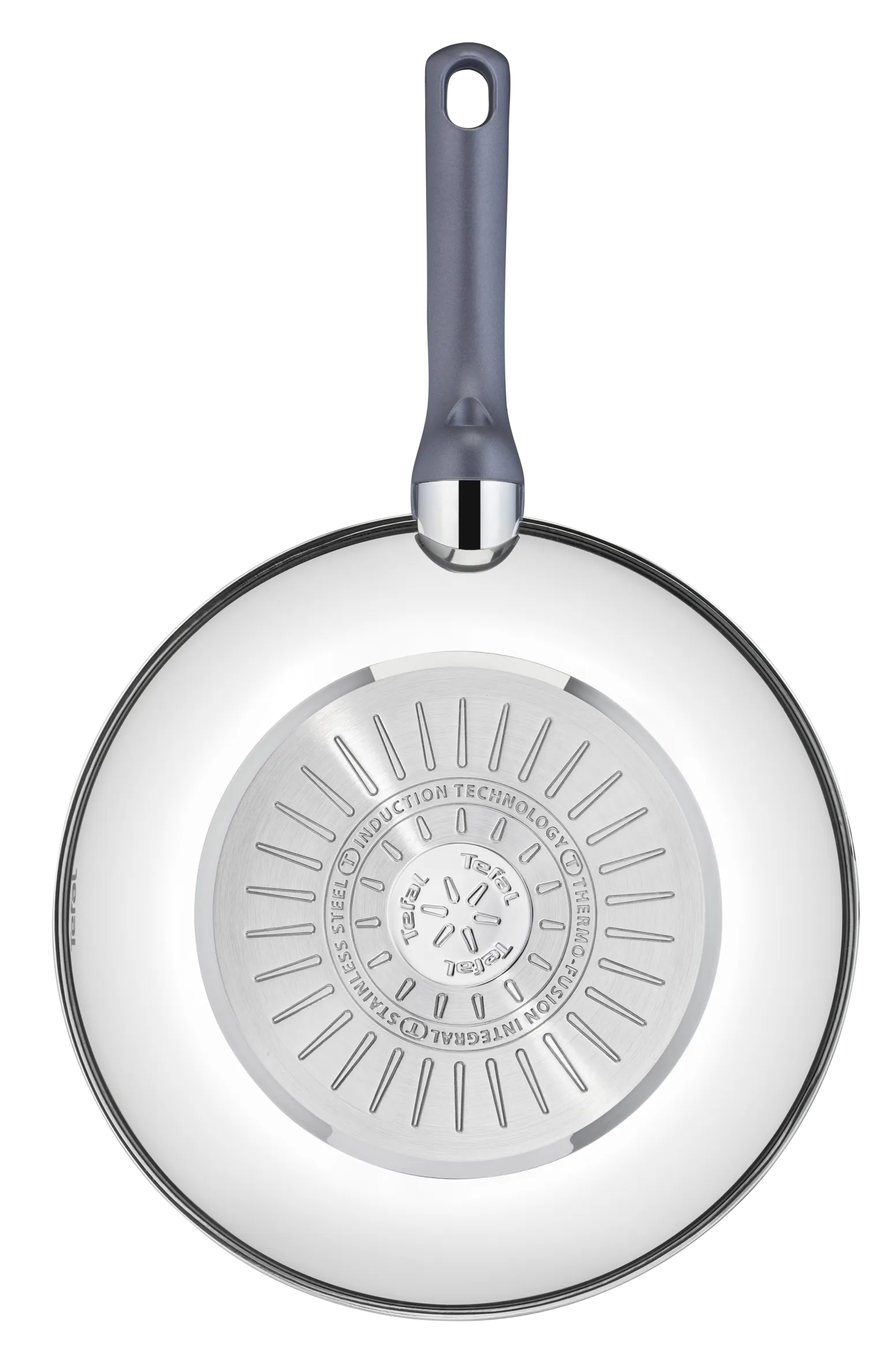 Tefal Daily Cook Stainless Steel Induction Wok 28cm   lid