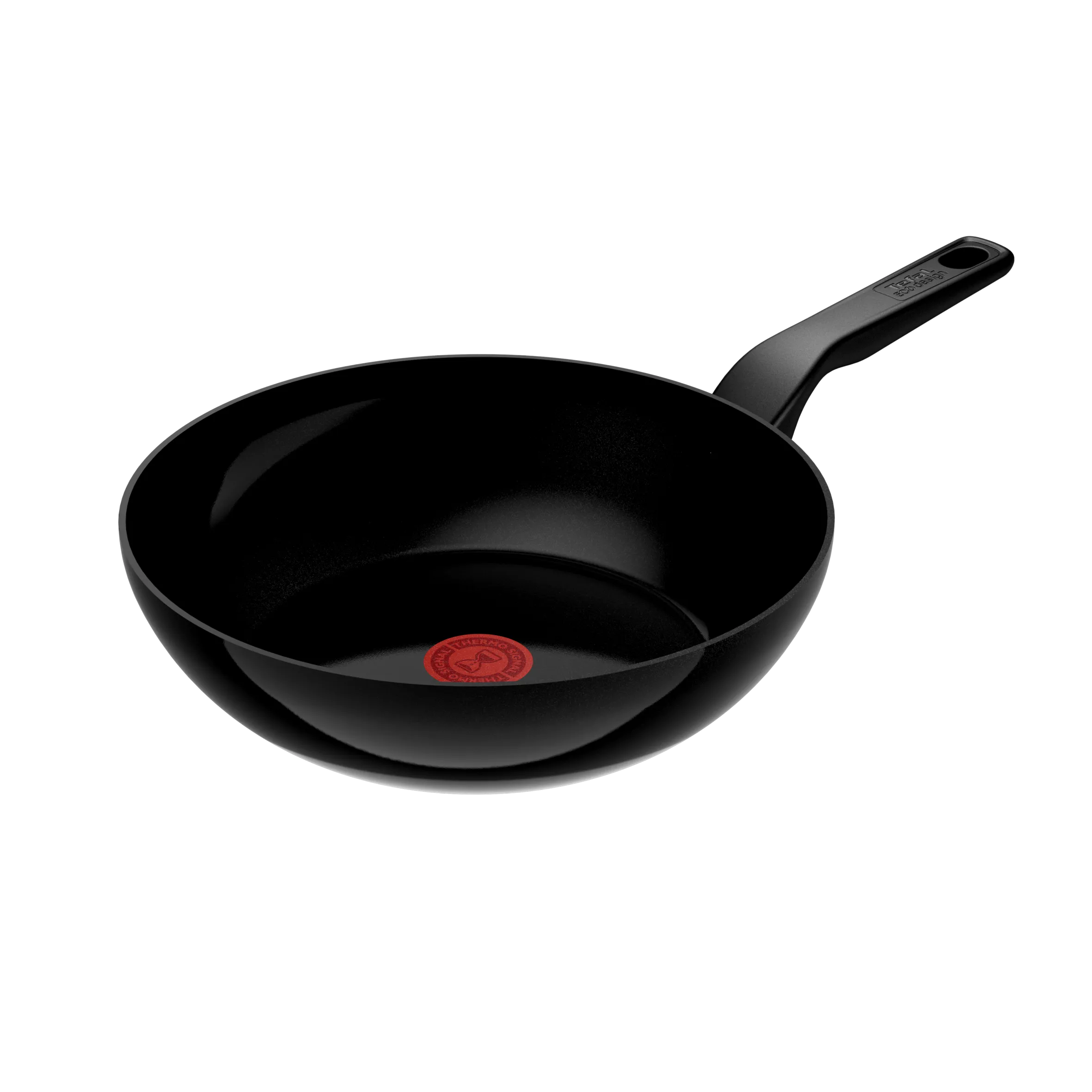 Tefal Renew Black 5pc Cookware Set 20/24/28cm Frypans, 28cm Wok, 24cm Sautepan - Ceramic Non-Stick Coating