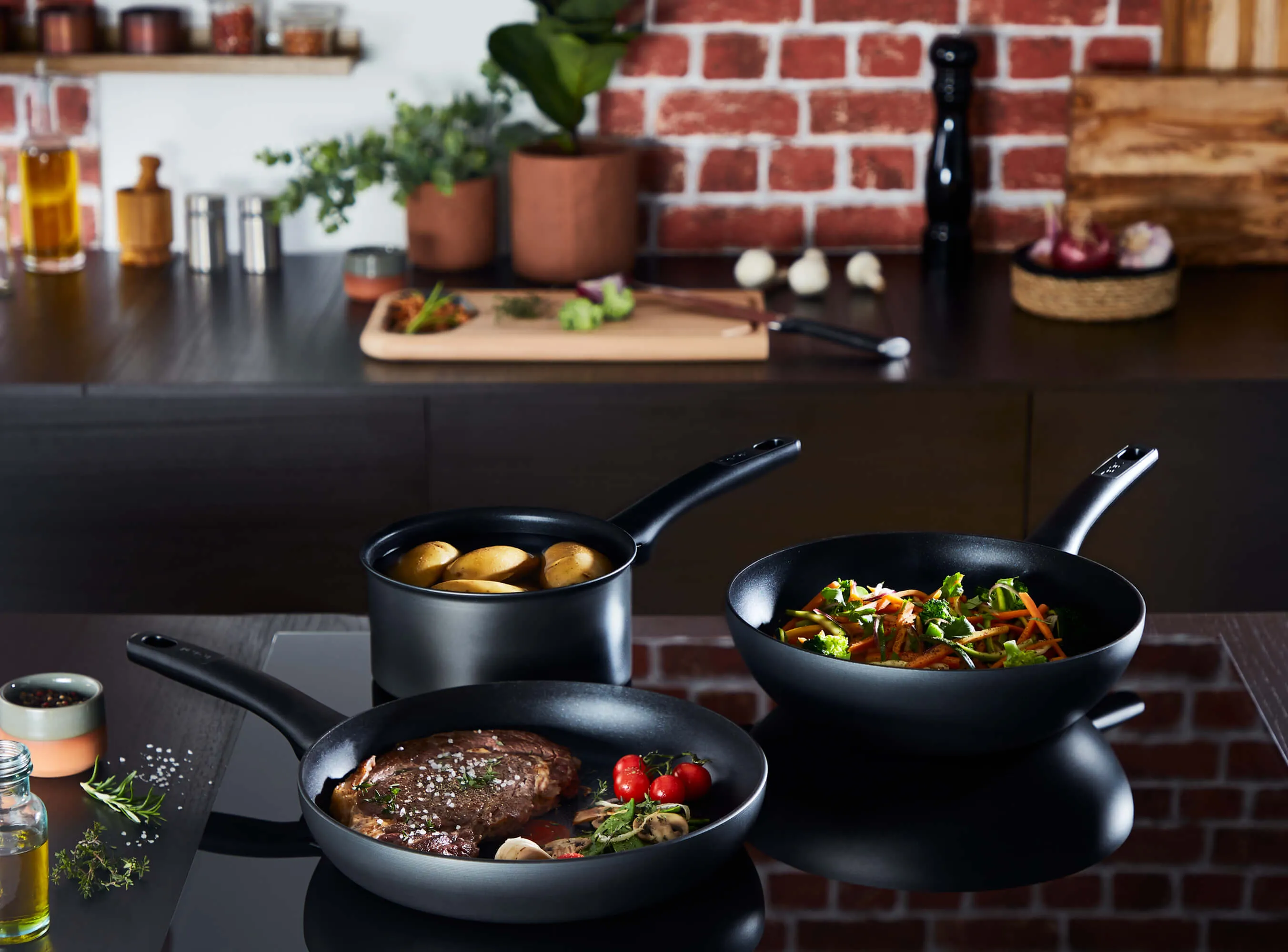 Premium Tefal Ultimate 6pc Cookware Set with Enhanced Non-Stick and Induction Compatibility