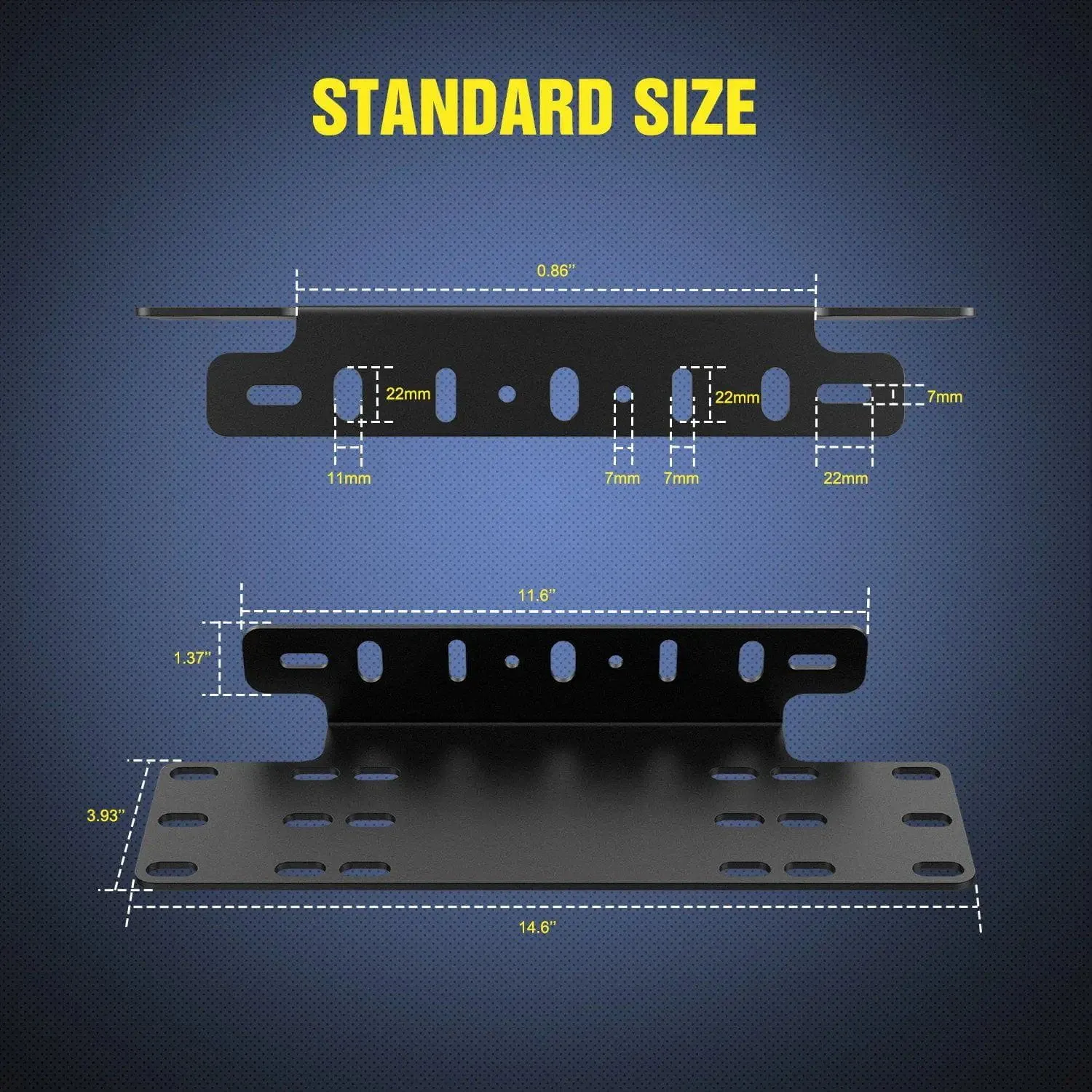 Universal License Front Plate Mount Bracket