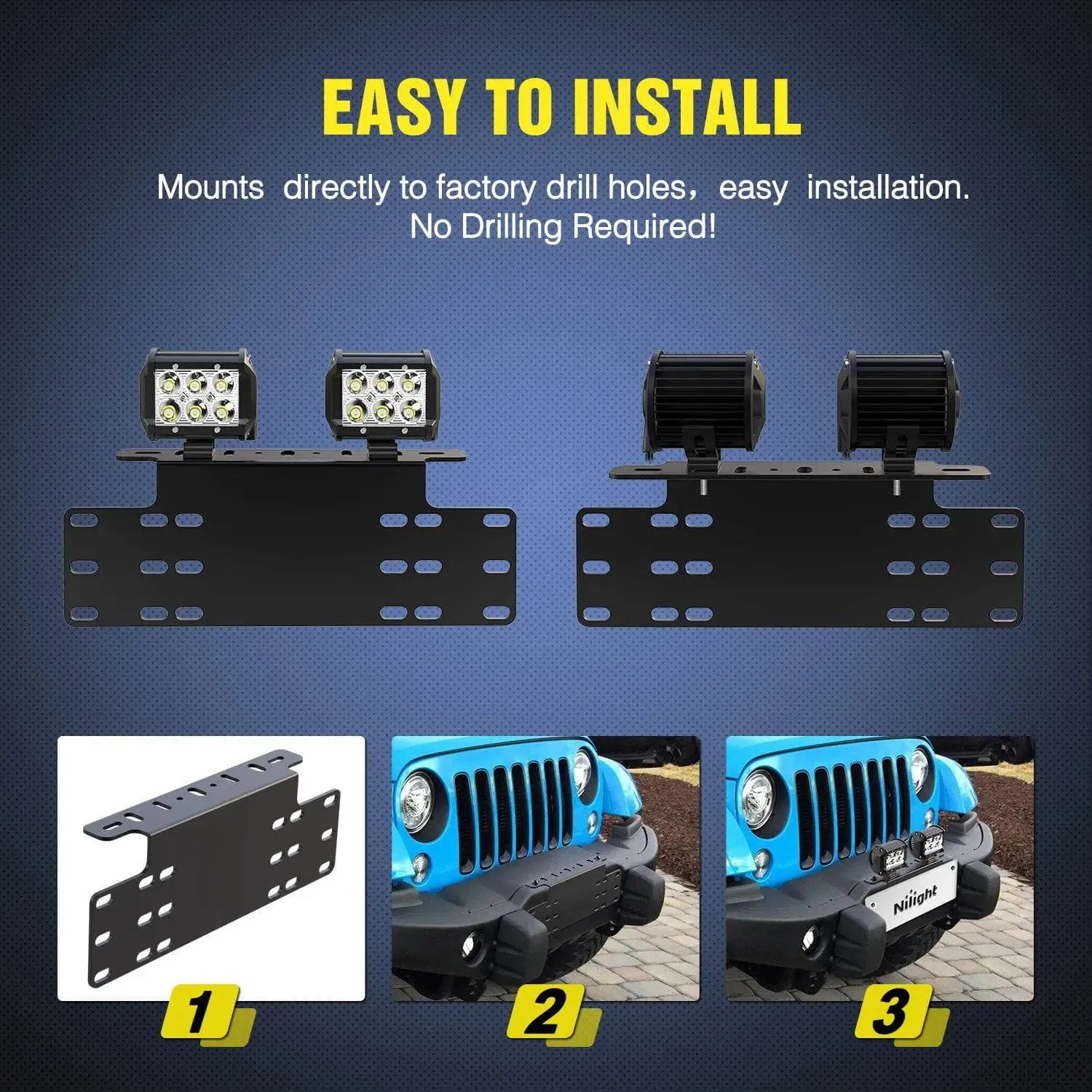Universal License Front Plate Mount Bracket