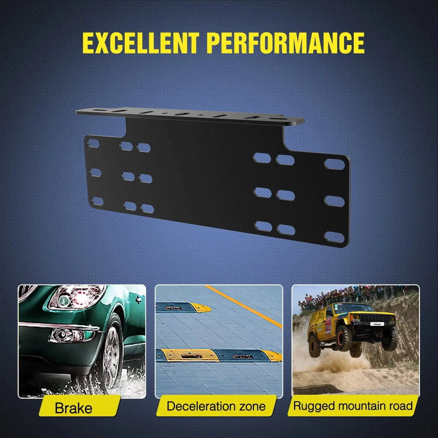 Universal License Front Plate Mount Bracket